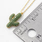 Dainty Crystal Cactus Pendant Necklace