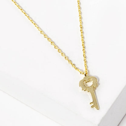 Vintage-Inspired Key Pendant Necklace