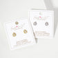 Teardrop Embellishment 9mm 18K-Gold-Dipped Stud Earrings