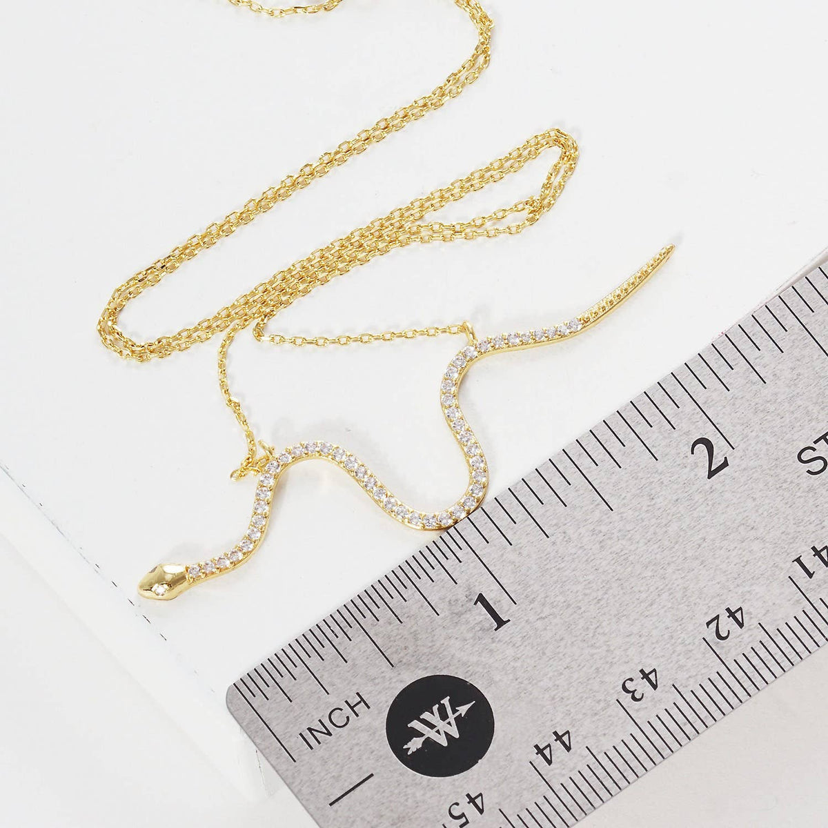 Gold Plated Snake Pendant Necklace