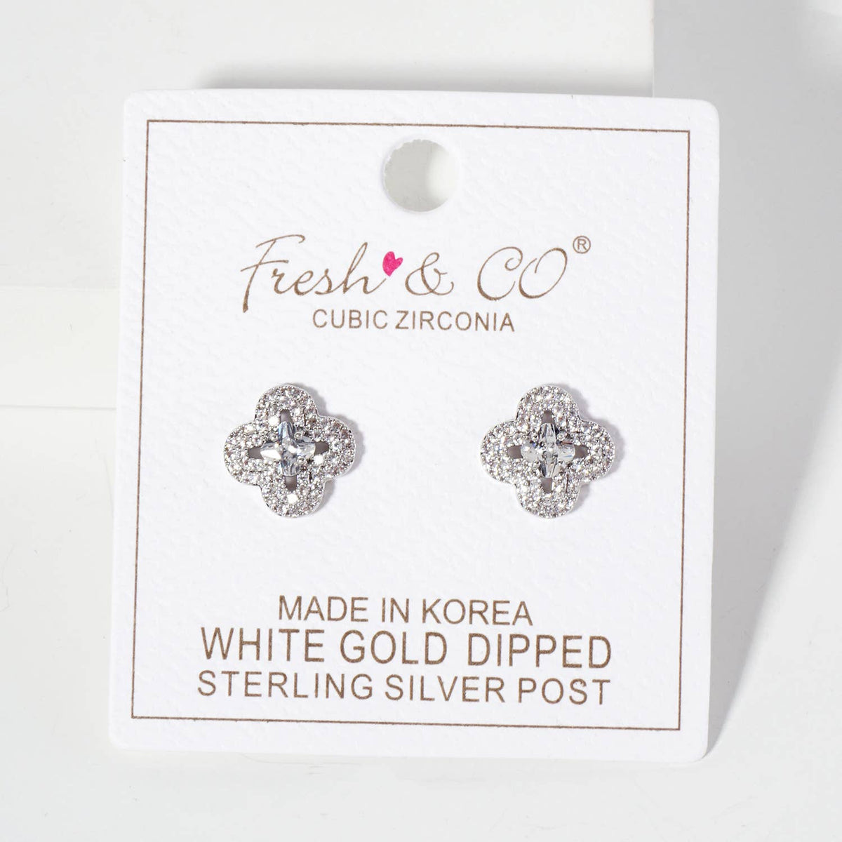 2mm Quatrefoil 18K-Gold-Dipped Stud Earrings