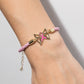 Pink Ribbon Butterfly Bracelet – Gold-Dipped Braided Charm