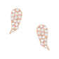 Gold Angel Wing Stud Earrings