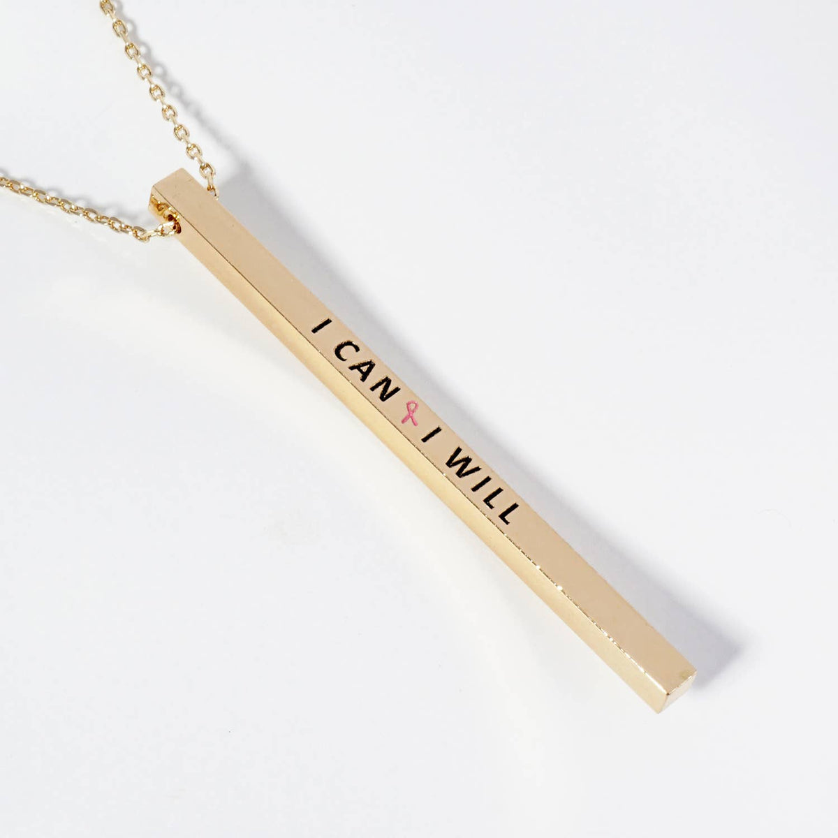 "I Can I Will" Bar Necklace