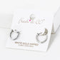 T Shape Cubic Zirconia 12mm Huggie Hoop Earrings.