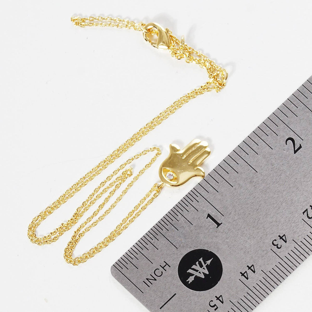 Gold Plated Hasma Hand Necklace
