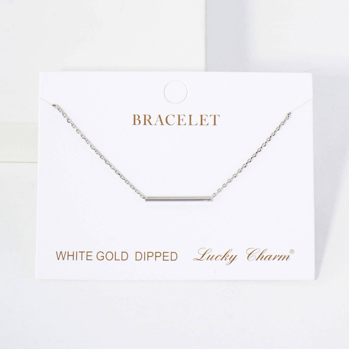 Minimalist Bar Charm Chain Bracelet