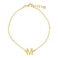 Gold Plated Initial Letter Bracelet
