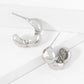 Polished Brass Flower-Shaped Hoop Earrings