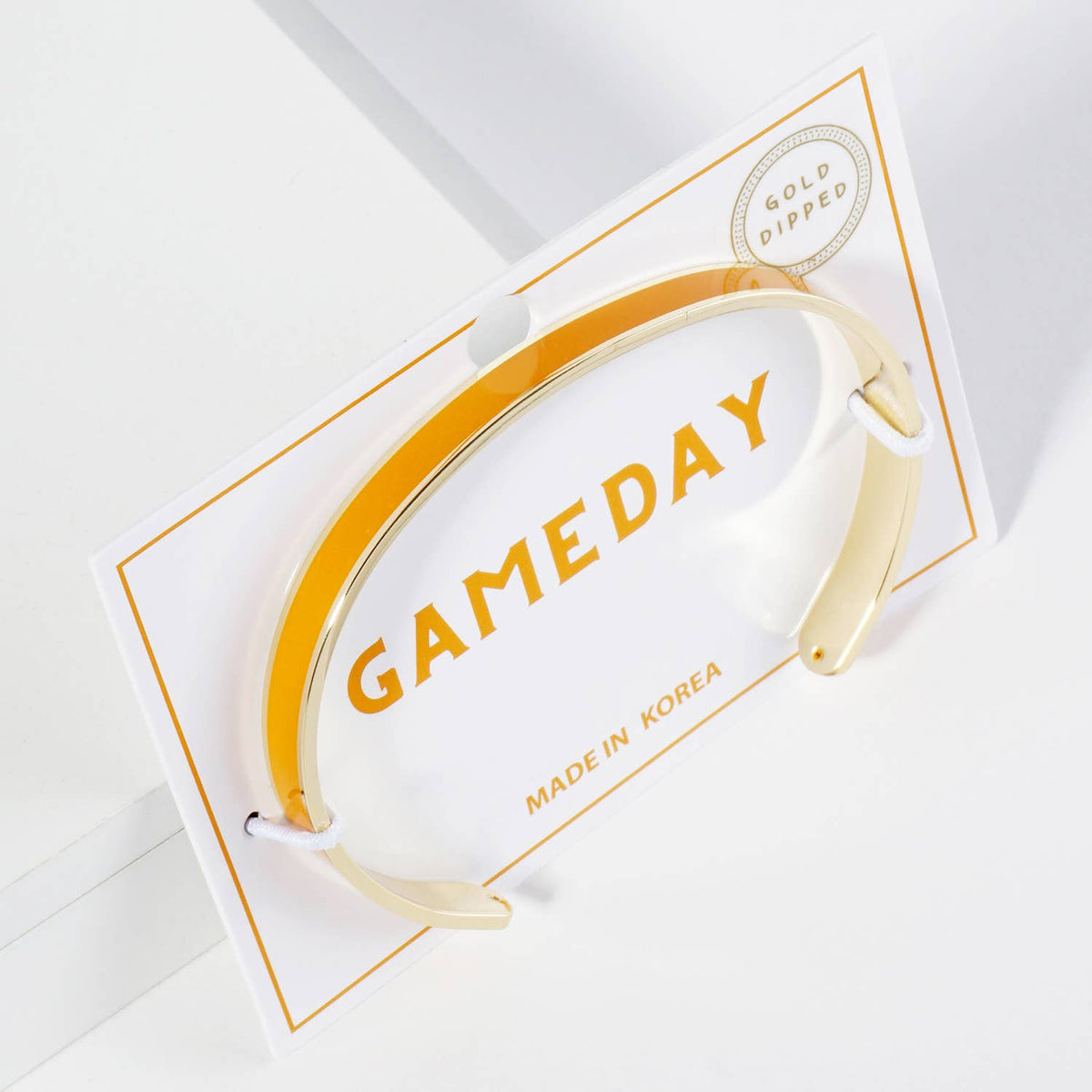 18K GOLD DIPPED ENAMEL COLOR GAME DAY CUFF BRACELET