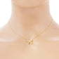 Gold Plated Cubic Ribbon Necklace