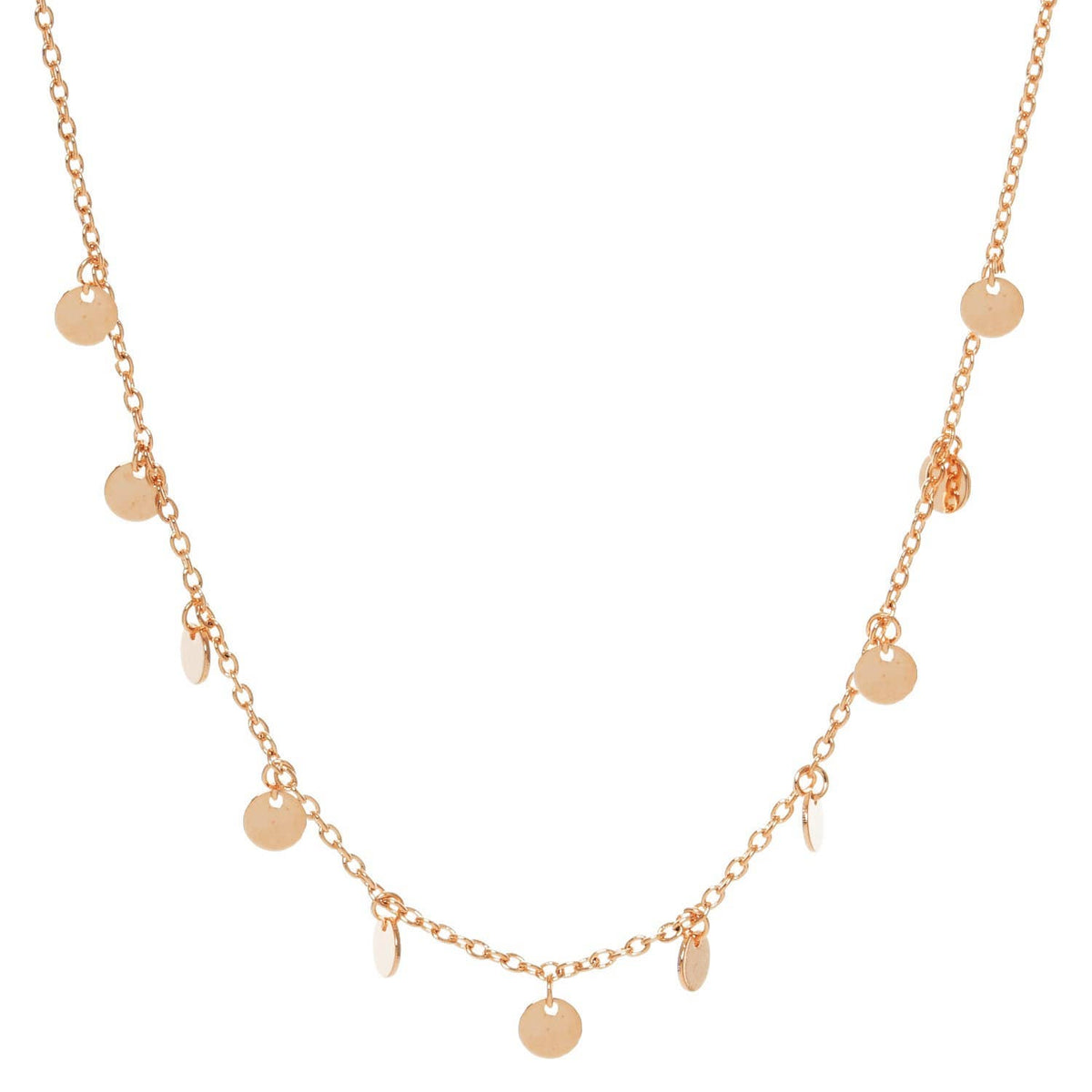 Gold Plated Chain w/ Round Charm Necklace