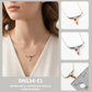 Patriotic Enamel Longhorn Skull Pendant Necklace