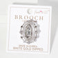 Cubic-Zirconia Virgin-Mary in Oval Frame Brooch