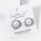 Freshwater Pearl Halo Stud Earrings