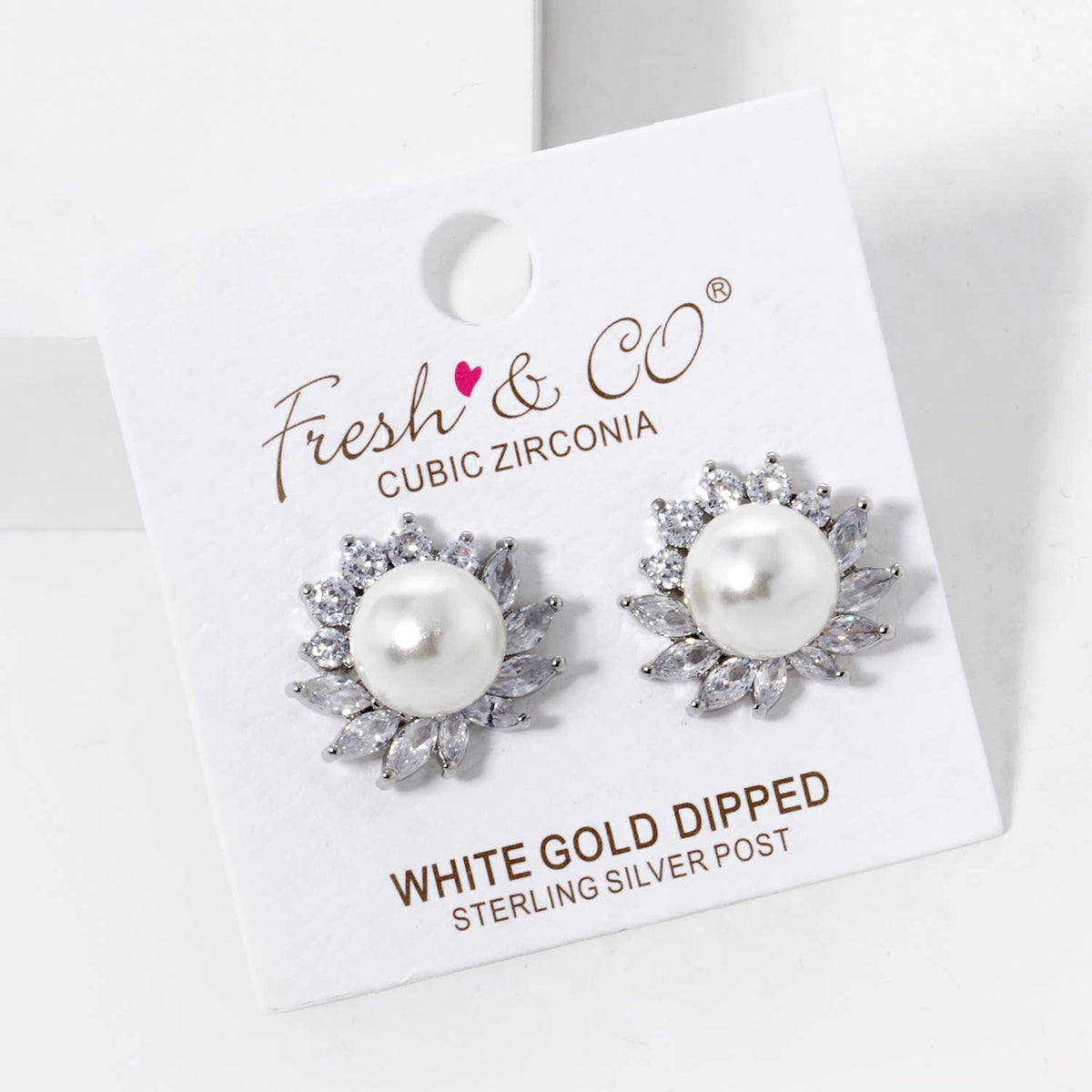 Freshwater Pearl Halo Stud Earrings