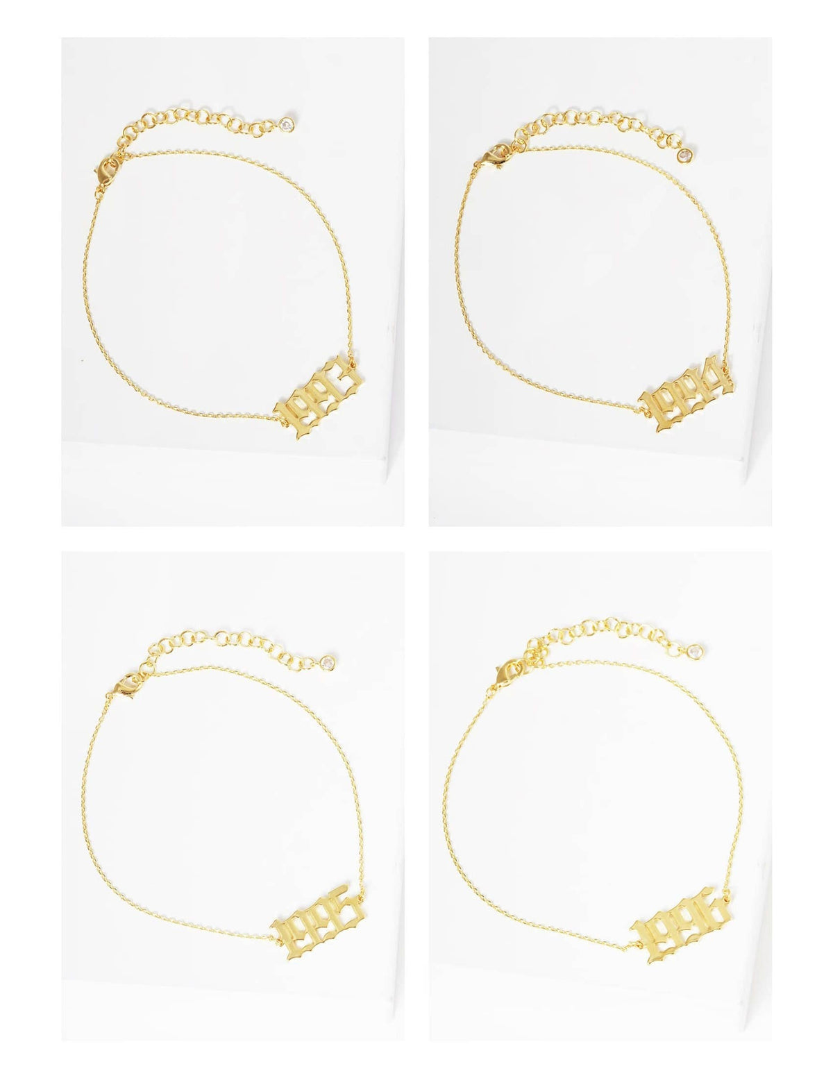Gold Plated Birth Year Anklet
