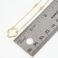 18K Gold Dipped Quatrefoil Cutout Pendant Necklace