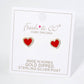 Heart Stud Earrings / 18K Gold Dipped Pave Set Cubic