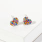 Pave-Set 6mm Tiny Heart 18K-Gold-Dipped Brass Earrings