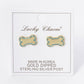 GAME DAY MASCOT 9MM ENAMEL DOG BONE TREAT STUD EARRINGS