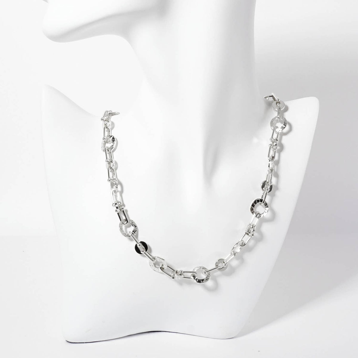 Textured Circle Links with HardWear Chain Necklace