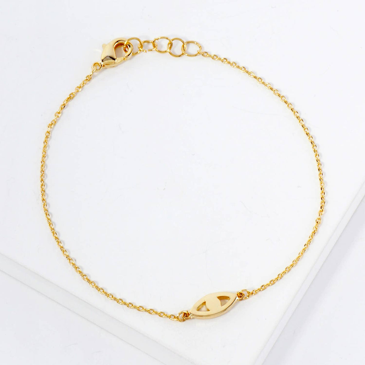 Spiritual-Theme 10mm Evil-Eye Chain Bracelet