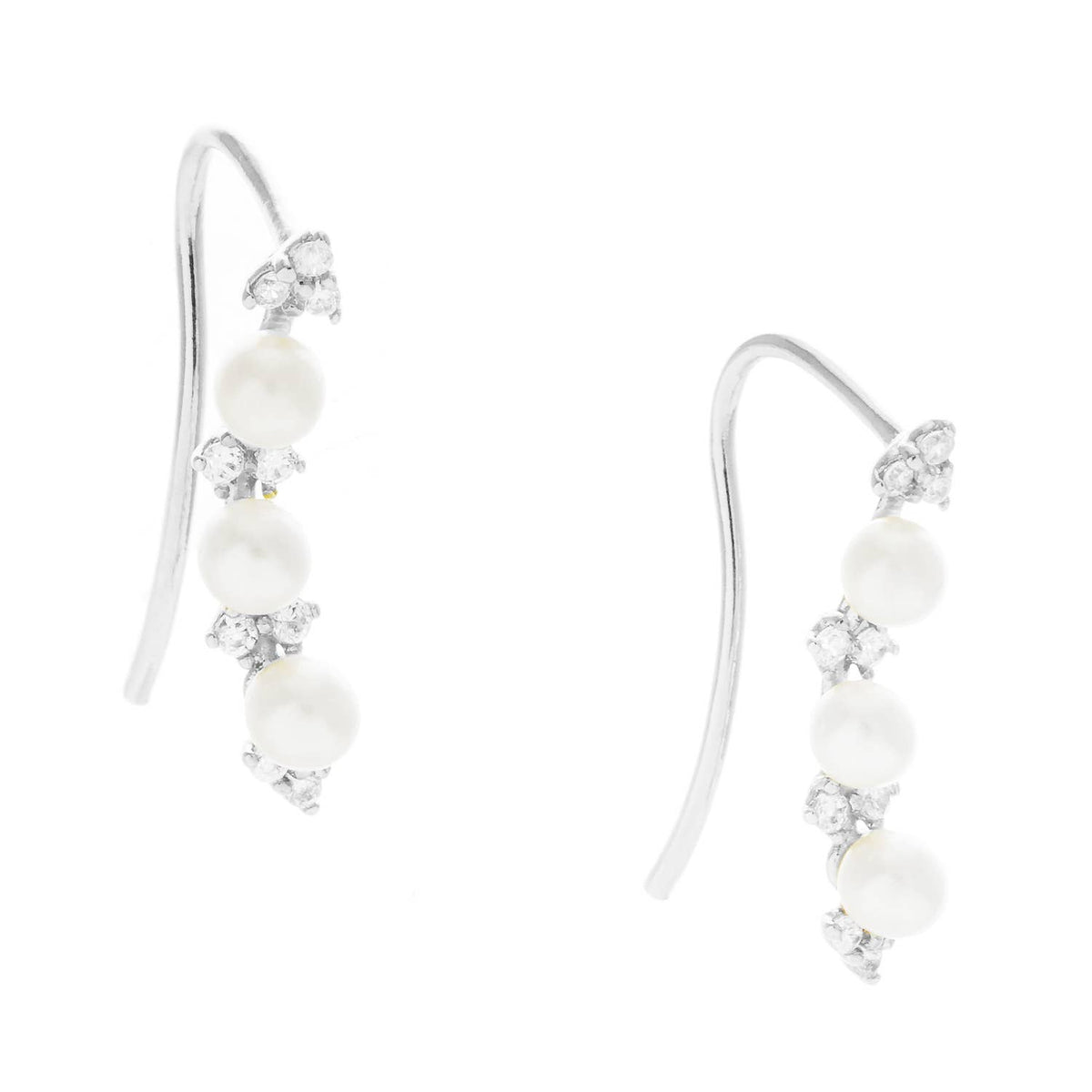 Cubic Zirconia Ear Climbers