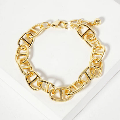 Gold-Tone Mariner Link Chain Bracelet