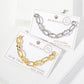 Mixed Texture U-Link Chain Bracelet