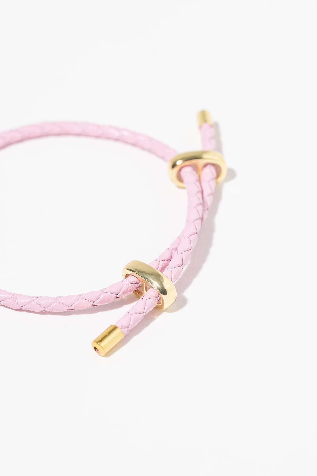 The Radiance Within Braided Leather & Gold Accent Bracelet