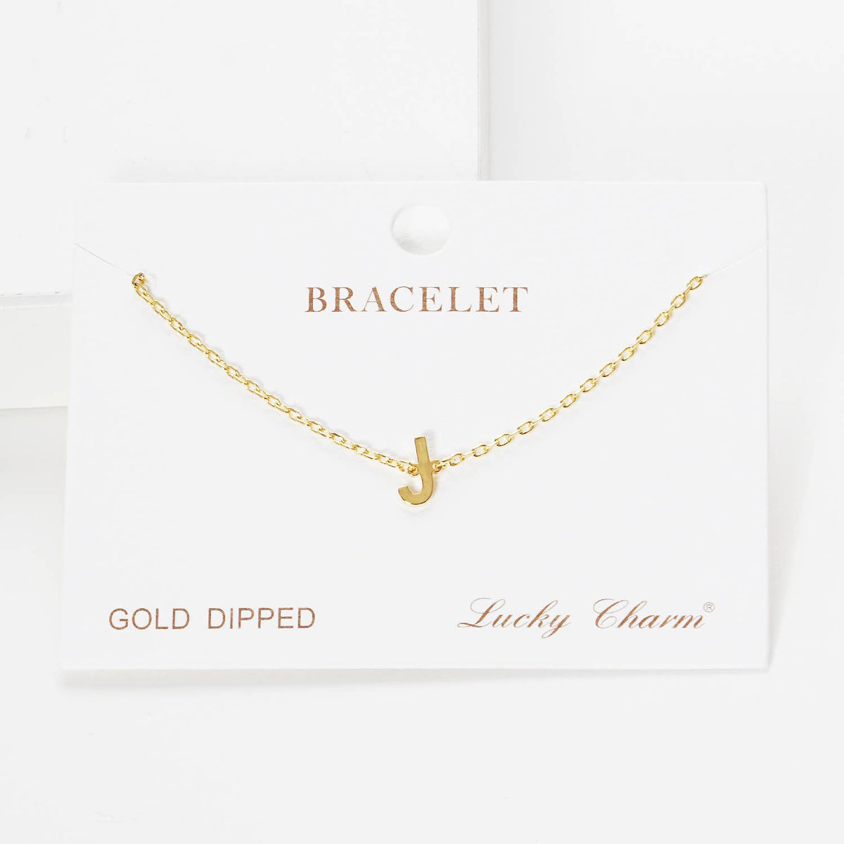 Gold Plated Initial Letter Bracelet