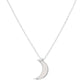 White Shelled Crescent Moon Necklace