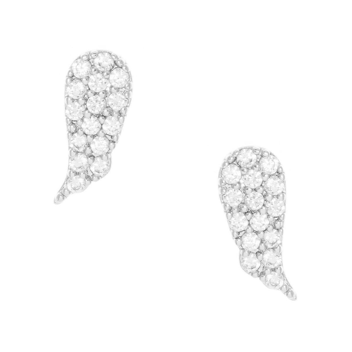 Gold Angel Wing Stud Earrings
