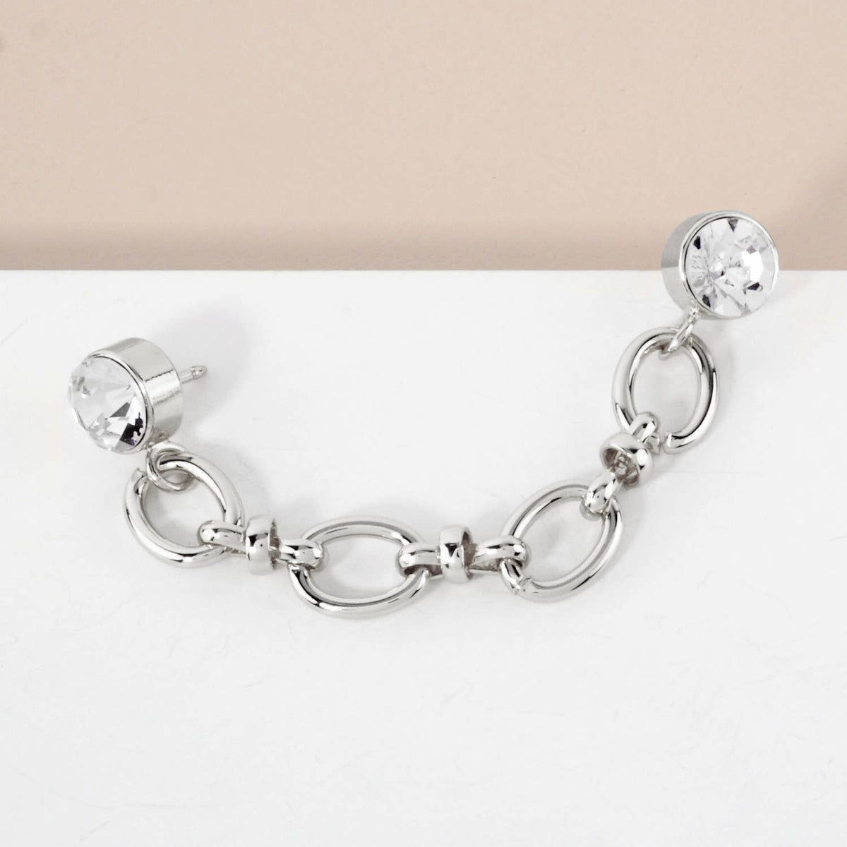Crystal Link Chain Cap & Pin