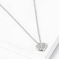 18K Gold Dipped CZ Pave 6mm Heart Pendant Necklace