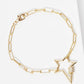 Minimalist Pavé Star Carabiner Charm Bracelet