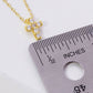 Gold Square-Set Cross Necklace