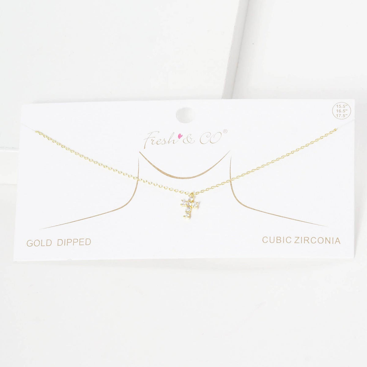 Gold Plated Tiny Cross Charm Necklace