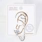 13mm Pearl Cross Stud and Ear Cuff Drape Chain Earring Set