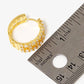 Geometric Pave Cubic Zirconia Huggie Hoop Earrings