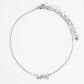 Dainty LOVE Letter Anklet with Pavé Cubic Zirconia