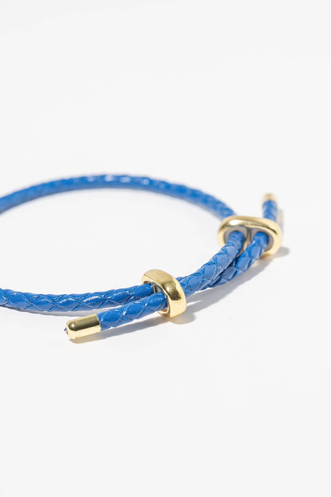 The Radiance Within Braided Leather & Gold Accent Bracelet