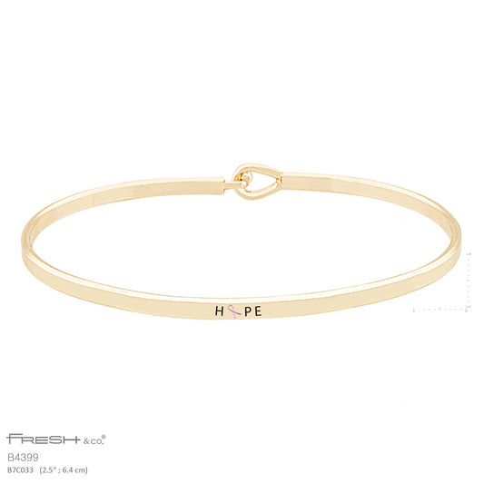 "HOPE" engraved bangle bracelet