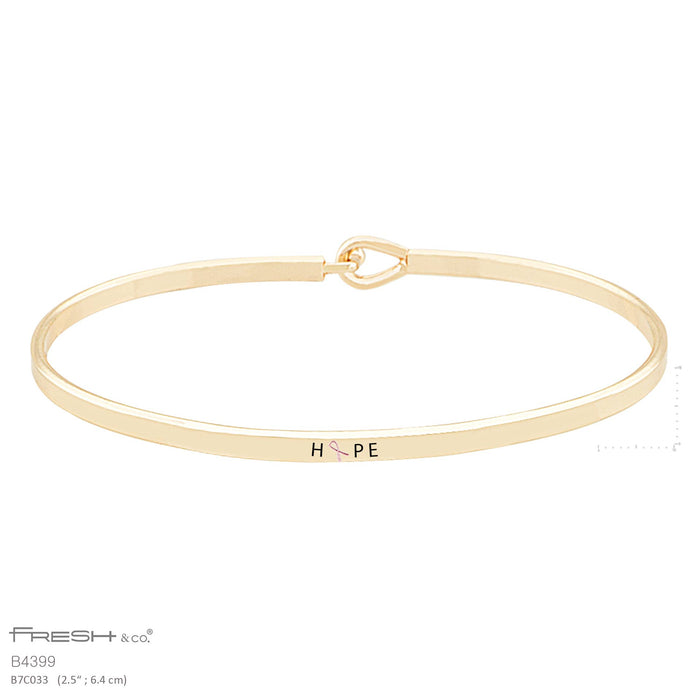 "HOPE" engraved bangle bracelet