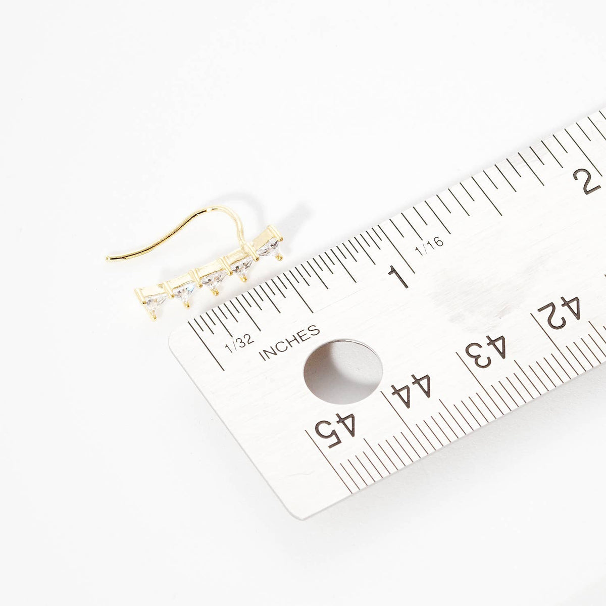 Gold Spike Ear Jacket Earrings
