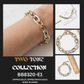 Two-Tone Paperclip Link Chain Bracelet