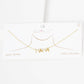 Gold Cubic Mama Initial Necklace