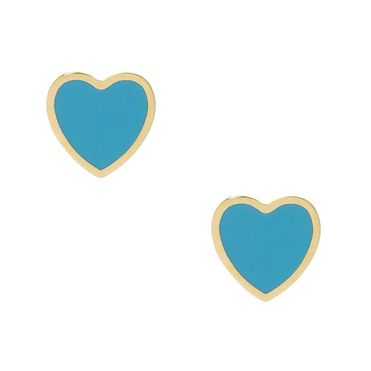 Gold Plated Multicolor Heart Earrings