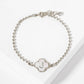 Dainty Gold Dipped Initial Clover Bracelet